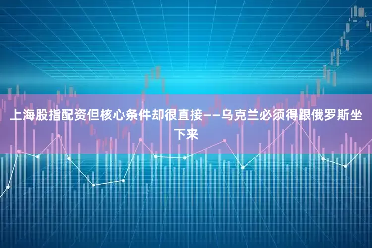 上海股指配资但核心条件却很直接——乌克兰必须得跟俄罗斯坐下来